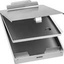 Blue Summit Supplies Aluminum Dual Storage Clipboard, 2 Compartments, Large Heavy Duty Clip for Letter Paper, Great for Office, Jobsite or Classroom