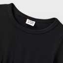 PATPAT Family Matching Outfits Dresses and Sweatshirt Fall Winter Off Shoulder Dresses and Long Sleeve Sweatshirt (Black, XL)