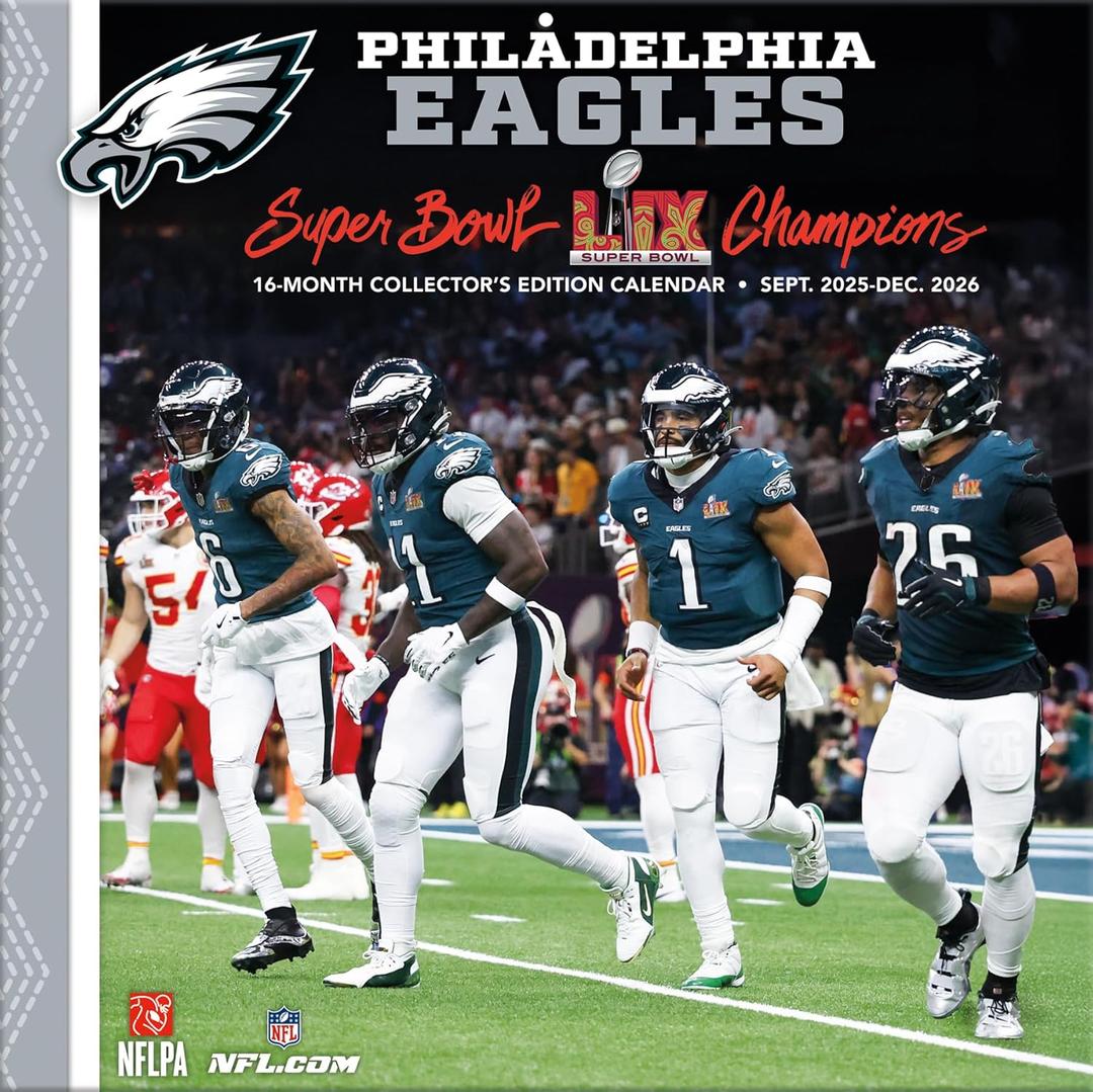 Philadelphia Eagles Super Bowl 2023 12x12 Team Wall Calendar