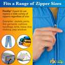 FixNZip Small, Medium, and Large Nickel Zipper Repair Kit Bundle | Universal No-Sew Slider Replacement Kit for Clothes, Jackets, and More | Instant and Reusable Zipper Repair Tool | Sizes 1-10