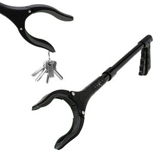 Grabber Tool 19" Aluminum Magnetic Claw, Rotating Lightweight Foldable Reacher Grabber Pickup Tool, Gripper Grabbers for Elderly Grab it Reaching Tool Trash Picker Grabber, Black, by Luxet