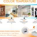 CLOUDY BAY 3 inch 5 Color Ultra Thin LED Recessed Light with Junction Box, Canless Wafer Downlight, IC Rated, 8W CRI90+, 5 Color Temperature Selectable, Illumination Diameter 1-7/8inch,White, 6 Pack