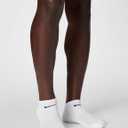 Nike Unisex Adult Everyday Cushioned Training No-Show Socks (6 Pairs) (Large, White/Black)