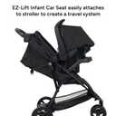 Baby Trend Venture 3-Wheel Stroller Travel System, Dash Black