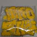 26Pcs Yellow Chenille Letters A-Z, Self Adhesive Chenille Letter Patches for Fabric Clothing