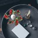 6Pcs Red Berry Artificial Wreath, Valentines Day Wreath,Red Berries for Valentines Day Wedding Festival Decor Indoor Outdoor, Winter Holiday Home Decor