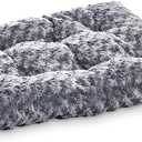 Cat and Dog Bed and Crate Pad, Machine Washable, Indoor, 40 x 27 x 3.5 inches, Gray