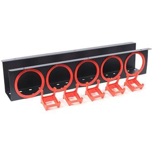 Gdrasuya10 Spray Bottle Storage Rack, Wall-mounted Spray Bottle 5 Holes Storage Rack Multi Organizer Hang Rail 60x15x15CM/23.62 * 5.90 * 5.90IN