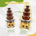 4 Tiers Chocolate Fountain Machine Upgraded Professional Fondue Fountain Easy Cleaning Hot Nacho Cheese Fountain for Party, Gathering, Wedding, Rental