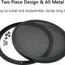 10" Speaker Grill Covers, Car Speaker Subwoofer Guard Protector, Metal Frame with Metal Mesh, Black - 1Pc