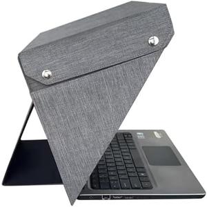 4-in-1 Laptop Sun Shade Hood Screen Privacy Cover, Anti-Glare & Heat Protection, Contrast Enhancement Fits 12/13/14and 15" -16" Laptops, Self-Standing Design, Portable and Foldable,Gray