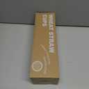 Wrova Wheat Straw Water Cups 16oz with Etched Pattern - Alternative Plastic Drinking Glasses Set of 6 - Unbreakable Tumbler Cups for Kids - Beige