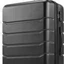 OLIXIS 24 Inch Luggage, Hardside Suitcase with Spinner Wheels, Lightweight ABS Hard Shell Checked Luggage, TSA Approved Lock, Expandable Medium Suitcase for Travel & BusinessBlack
