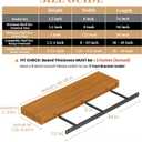 1pc Floating Shelf Hardware Heavy Duty Hidden Shelf Brackets Support,Wall Mounting Invisible Floating Shelves Bracket Without Jig (34" x 6" x 1.5" Without Tools)