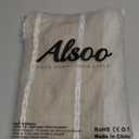 Alsoo Outdoor Table Cloth Rectangle Table, Waterproof Tablecloth Cotton Linen Wrinkle Free Rustic Tables Cover for Picnic Camping Party Kitchen Dining (Coffee Lines, 4-6 Seats, 55x75 Inches)