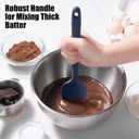 Heat Resistant Silicone Spoon Spatulas, Doosu 600F High Temp Flexible Cooking Spoons Kitchen Spoonula Scratch-Proof for Mixing Stirring Scraping Serving Non-Stick Cookware (Set of 3, Multi-4)