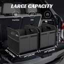 Sposuit Trunk Organizer for Car - Collapsible Split Trunk Storage with Reinforced Handles, SUV Trunk Organizers for Grocery Cargo (Black, 2Pack)