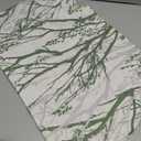 Driftaway Tree Branch Linen Lined Valance Double Layer Thermal Insulated Room Darkening Blackout Valances 3 Inch Rod Pocket Short Window Valance for Living Room Bathroom 52 Inch by 14 Inch Loden Green