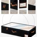 StorageWorks Extra Large Under Bed Storage Containers with Handles and Label Holder, 2 Pack Ultra-thick Fabric Underbed Bins, Closet Organizer for Clothes, Blankets, Sweater