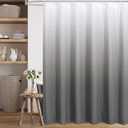 Gibelle Ombre Grey Shower Curtain for Bathroom, 3D Embossed Geometric Textured Fabric Shower Curtain Set with Hooks, Modern Farmhouse Elegant Design, Hotel Quality, 72x72