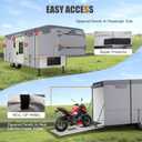 5th Wheel RV Covers 28' ~ 31', Upgraded 9-Layers Top Fifth Wheel Travel Trailer Cover, Windproof Waterproof Toy Hauler Camper Cover RV Skirting for Winter Snow Protection