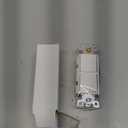 Leviton 15 Amp, 120/277 Volt, Decora Brand Style 3-Way / 3-Way AC Combination Switch, Commercial Grade, Grounding, 5643-W, White