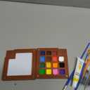 Pocket Artist Watercolor Travel Set, Travel Paint Palette, Wooden Paint Palette Travel Kit, Mini Portable Watercolor Palette with Clip for Artists Painters Students (24 Colors 15 Grid Set)