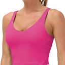 THE GYM PEOPLE Womens' Sports Bra Longline Wirefree Padded with Medium Support M