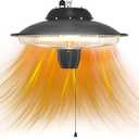 Hanging Patio Heater 1500W/750W, IP34 Waterproof Electric Patio Heater, Ceiling Mount Heater Infrared Gazebo Heater, Heater for Garage Indoor Outdoor Use for Porch Balcony