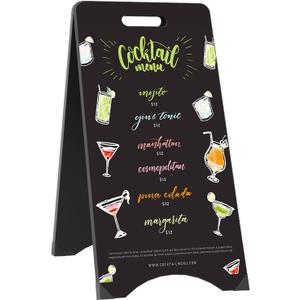 A-Frame Chalkboard Sign Large 15" x 30" Sandwich Chalkboard Double Sided Sidewalk Signs Outdoor Foldable Blackboard Menu Display for Weddings, Restaurant, Business