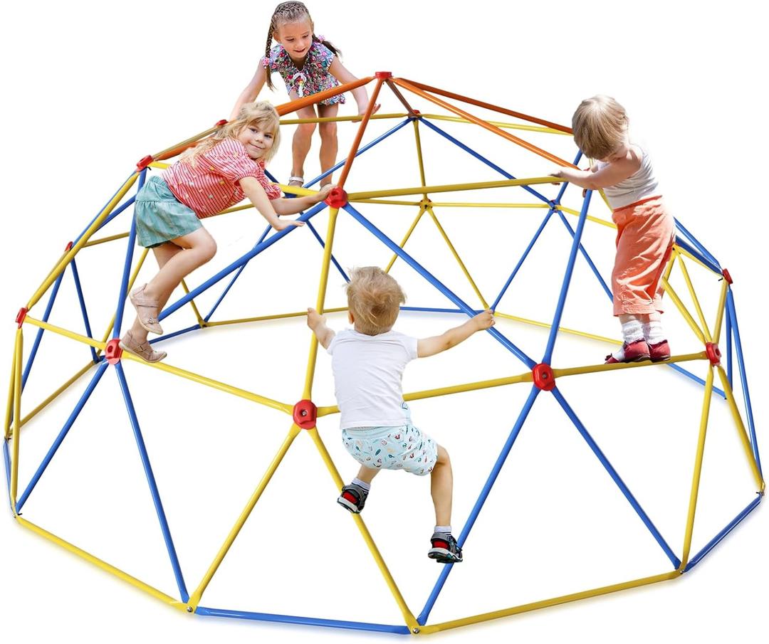 10FT Climbing Dome, Outdoor Jungle Gym for Kids- Supports 1000LBS-Anti-Rust Metal Outdoor Play Structure ASTM Approved, Easy Assembly 10FT Climbing Dome, Outdoor Jungle Gym for Kids- Supports 1000LBS-Anti-Rust Metal Outdoor Play Structure ASTM Approved, Easy Assembly