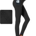 KOWBEAR Womens Yoga Leggings 4-Way Stretch High Waisted Tummy Control Pant with Pocket Workout Athletic Gym Casual Pants (XX-Large, Black)