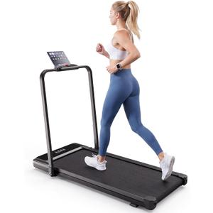 NEWBULIG Walking Pad Treadmill for Home, Lightweight Walk Machine with Remote Control and LED Display, Portable Treadmill Under Desk for Walking, Jogging, Running