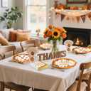 2 x 100Pcs Thanksgiving Oval Paper Plates and Napkins Set, 10" x 12" Large Disposable Party Plates for Fall Party and Thanksgiving Day