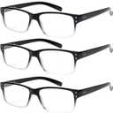 NORPERWIS Reading Glasses 5 Pairs Quality Readers Spring Hinge Glasses for Reading for Men and Women (5pcs - Black/Clear, 1.50)
