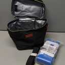 Mancro Breastmilk Cooler Bag with Ice Pack, Fits 6 Baby Bottles Up to 9 Ounce Insulated Baby Bottle Bag, Breast Milk Cooler on The go with Strap, Bottle Storage Bag for Nursing Mom Daycare, Black