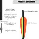 18Pcs 20 Inch Crossbow Bolt Hunting Carbon Arrows, 22 inch