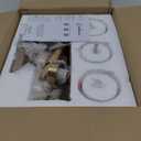 Emliviar 3-Light Brushed Gold Bathroom Vanity Light Fixture, 3 Bulb Wall Lamp Over Mirror 22 Inch, Clear Geometric Glass, HE294B-3W BG