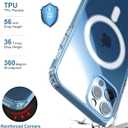 Clear Magnetic Phone Case for iPhone 12 Pro Max 6.7 inch [Non Yellowing] Compatible with MagSafe