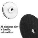 2pcs 4 Inch Aluminium Backer Pad with 5/8”-11 Thread Hook and Loop Backing Pad for Polishing