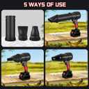 Mini Blower Cordless with 10 Battery, 21v 35000rpm Small Cordless Handheld Leaf Blower Turbo Jet Blower with Fast Battery, Charger, 3 Nozzle Accessories for Lawn Care, Garage, Patio, Car