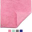 Mat Rugs Washable, Bathroom Carpets, 4 Pieces, 47x28 inches, Pink, Gray, Blue, Green