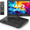 FANGOR 13.3 Portable Blu Ray Player with 12 1080P Full HD Swivel Screen, Blu-ray DVD Player with HDMI Out & AV in, 4-5 Hours Rechargeable Battery, Support USB/Micro SD Card