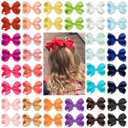 40Pcs 3 inch Hair Bows for Girls Grosgrain Ribbon Toddler Back to School Hair Accessories with Alligator Clips for Baby Girls Kids in Pairs
