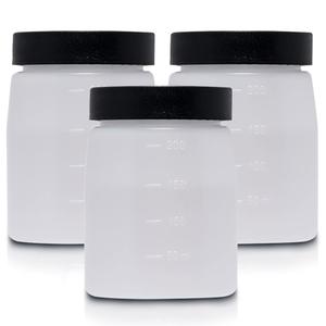 Bronze Tan Replacement Cups with Lids (3Pack) - 200ml Storage Bottles for DHA Spray Tan