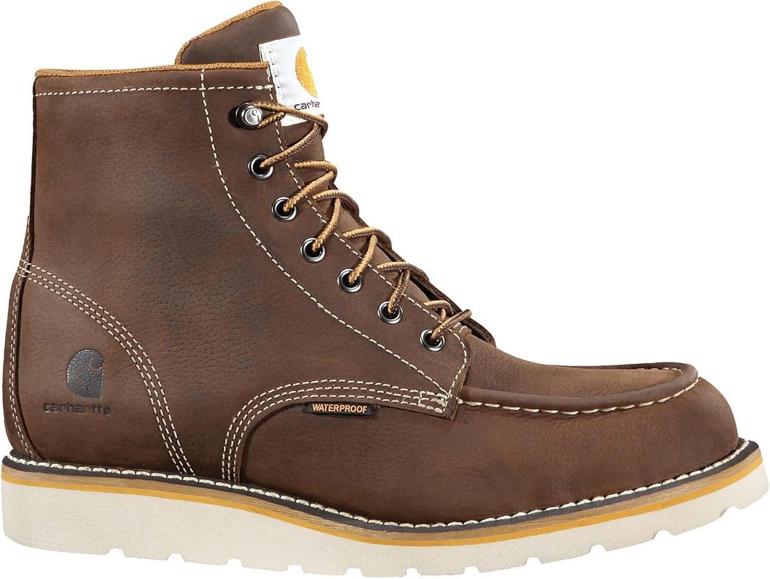 Carhartt Men's Waterproof 6" Moc Steel Toe Wedge Work Boot (Brown)