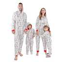 Matching Christmas Onesies Pajamas for Family, Holiday PJs for Women/ Men/ Kids/ Couples/ Adult, Vacation Cute Printed Loungewear Sleepwear (White-Snowman, Kids M(6-8T))