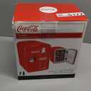 Coca Cola Mini Fridge for Bedroom Cosmatic Office 4L Small Refrigerator 6 Can Mini Dorm Fridge Portable Cooler 12V DC 110V AC Personal Travel Snacks Drinks Red