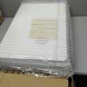 Home Bath Stone Mat 24"x16" (2-Pack) Quick-Dry, Non-Slip Diatomaceous Earth Mat, Stylish & Absorbent, White Straight