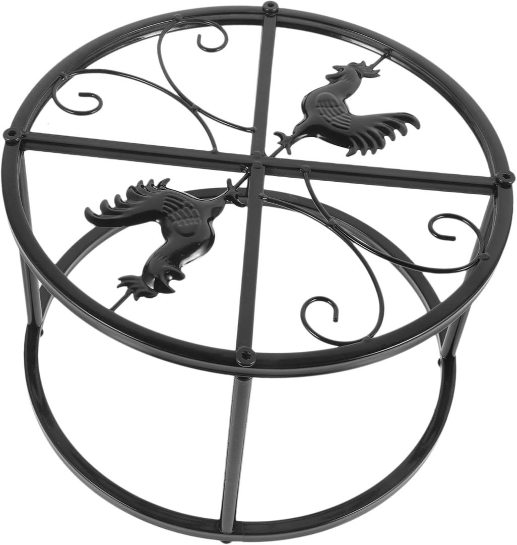 balacoo Sturdy Circular Metal Chicken Coop Stand Feeders and Waterers Holder Easy Install Clean Feeder Rack